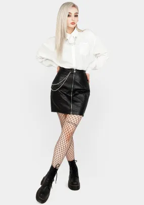 Antrum Zip Front Mini Skirt