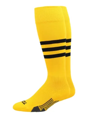 Striped Baseball Socks Over the Calf Dugout Pattern B